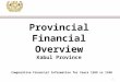 1 Provincial Financial Overview Kabul Province Comparative Financial Information for Years 1389 vs 1390