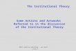 20th century painting ~ 1st half - slide 1 The Institutional Theory Some Artists and Artworks Referred to in the discussion of the Institutional Theory