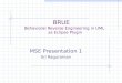 BRUE Behavioral Reverse Engineering in UML as Eclipse Plugin MSE Presentation 1 Sri Raguraman