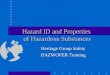 Hazard ID and Properties of Hazardous Substances Heritage Group Safety HAZWOPER Training