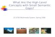 What Are the High-Level Concepts with Small Semantic Gaps? CS 4763 Multimedia System, Spring 2008
