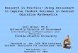 Research in Practice: Using Assessment to Improve Student Outcomes in General Education Mathematics Gail Wisan, Ph.D. University Director of Assessment