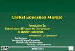 Global Education Market Presentation To International Forum On Investment In Higher Education Washington DC, 22 January 2004 Ron Perkinson International