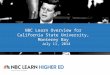 NBC Learn Overview for California State University, Monterey Bay July 11, 2014