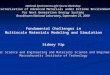 Fundamental Challenges in Multiscale Materials Modeling and Simulation Sidney Yip Nuclear Science and Engineering and Materials Science and Engineering
