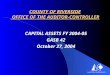 COUNTY OF RIVERSIDE OFFICE OF THE AUDITOR-CONTROLLER CAPITAL ASSETS FY 2004-05 GASB 42 October 27, 2004
