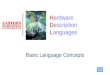 1 H ardware D escription L anguages Basic Language Concepts