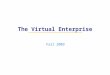 1 Fall 2009 The Virtual Enterprise. 2 A Hierarchy of “Virtualness” Virtual Teams within an organization Virtual Worlds Modelling an environment