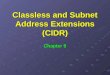 Classless and Subnet Address Extensions (CIDR) Chapter 9