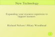 1 New Technology Expanding your resource repertoire to support learners Richard Nelson \ Hilary Woodhead