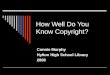 How Well Do You Know Copyright? Connie Murphy Hylton High School Library 2008