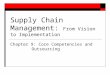 Supply Chain Management: From Vision to Implementation Chapter 9: Core Competencies and Outsourcing