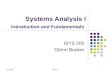 ISYS 200Week #11 Systems Analysis I Introduction and Fundamentals ISYS 200 Glenn Booker