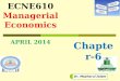 ECNE610 Managerial Economics APRIL 2014 1 Dr. Mazharul Islam Chapter-6