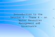 Introduction to the Session 6 - Theme 4 – on “Water Resources Management and Governance”