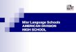 Misr Language Schools AMERICAN DIVISION HIGH SCHOOL