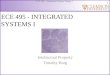 1 ECE 495 – Integrated System Design I ECE 495 - INTEGRATED SYSTEMS I Intellectual Property Timothy Burg