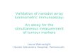 Validation of nanodot array luminometric immunoassay: An assay for the simultaneous measurement of tumour markers Laura Wainwright Queen Alexandra Hospital,