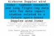 1 Airborne Doppler wind lidar: typhoon research and long flight- leg data sets for data impact studies related to a future space-based Doppler wind lidar
