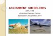 ASSIGNMENT GUIDELINES AHF 2103 -Aviation Human Factor- Semester: November 2011