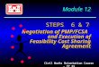 Module 12 STEPS 6 & 7 Negotiation of PMP/FCSA and Execution of Feasibility Cost Sharing Agreement Civil Works Orientation Course - FY 11