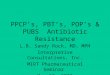 PPCP’s, PBT’s, POP’s & PUBS Antibiotic Resistance L.B. Sandy Rock, MD, MPH Interpretive Consultations, Inc. MIRT Pharmaceutical Seminar May 15, 2002