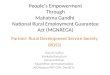 People’s Empowerment Through Mahatma Gandhi National Rural Employment Guarantee Act (MGNREGA) Gaurav Vohra Venkata Paruchuri Varuna Mohan Rajasekhar Jammalamadaka