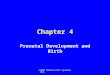 ©2005 McGraw-Hill Ryerson Ltd. Chapter 4 Prenatal Development and Birth