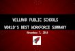 November 7, 2014 WILLMAR PUBLIC SCHOOLS WORLD’S BEST WORKFORCE SUMMARY