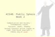 AC640: Public Sphere Week 2 Communication and Society--Contemporary Issues Foucault, hooks, Chomsky (actual Foucault action figure on right from David