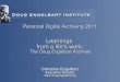 Christina Engelbart Executive Director  Learnings from a life’s work: The Doug Engelbart Archives Personal Digital Archiving 2011