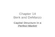 Chapter 14 Berk and DeMarzo Capital Structure in a Perfect Market