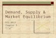 Demand, Supply & Market Equilibrium ECO 2013 Chapter 3 Prof M. Mari Fall 2007 P Q D S