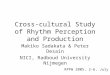 Cross-cultural Study of Rhythm Perception and Production Makiko Sadakata & Peter Desain NICI, Radboud University Nijmegen RPPW 2005, 2-6, July