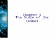 The Scale of the Cosmos Chapter 1. How can we study something so big it includes everything, even us? The cosmos, or the universe as it is more commonly