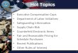 Hot Topics 1 Executive Compensation Caps Department of Labor Initiatives Safeguarding Information Supply Chain Risk Counterfeit Electronic Items Fair and