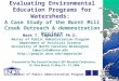 Master of Public Administration Program Evaluating Environmental Education Programs for Watersheds: A Case Study of the Burnt Mill Creek Outreach & demonstration