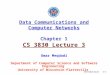 Introduction1-1 Data Communications and Computer Networks Chapter 1 CS 3830 Lecture 3 Omar Meqdadi Department of Computer Science and Software Engineering