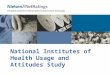 National Institutes of Health Usage and Attitudes Study