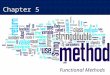 Chapter 5 Functional Methods. © Daly and Wrigley Learning Java through Alice Objectives Properly construct and use methods when programming. Describe