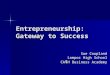 Entrepreneurship: Gateway to Success Sue Coupland Lompoc High School CA $ H Business Academy