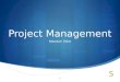 Project Management Rebekah 3Witt 1. The Project Management Process 2