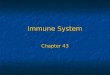 Immune System Chapter 43. Introduction to the Immune System The human body must defend itself against unwelcome intruders. The human body must defend