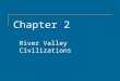 Chapter 2 River Valley Civilizations. Civilization Defined Urban Political/military system Social stratification Economic specialization Religion Communications
