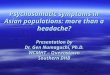 Psychosomatic symptoms in Asian populations: more than a headache? Presentation by Dr. Gen Numaguchi, Ph.D. WCMHT – Queenstown Southern DHB