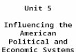 Unit 5 Influencing the American Political and Economic Systems