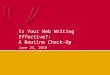 Is Your Web Writing Effective?: A Routine Check-Up June 23, 2010