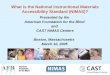 What is the National Instructional Materials Accessibility Standard (NIMAS)? Presented by the American Foundation for the Blind and CAST NIMAS Centers