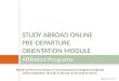 Affiliated Programs STUDY ABROAD ONLINE PRE-DEPARTURE ORIENTATION MODULE Updated: 4.22.15 HMT