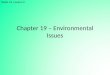 Chapter 19 – Environmental Issues Week 10, Lesson 2